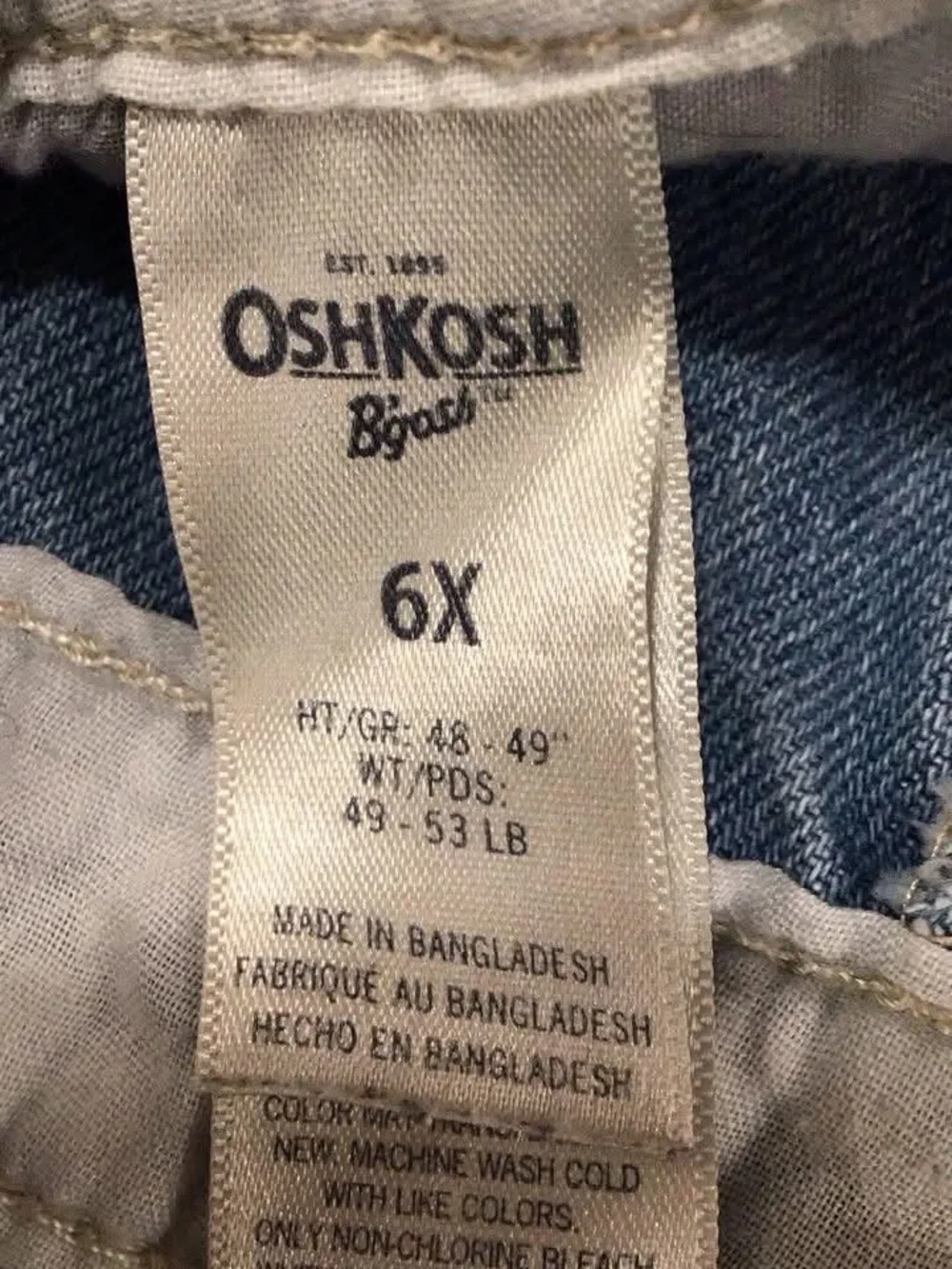OshKosh B'gosh Light Blue Denim Short Overalls
